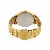 Sonata Champagne Dial Golden Stainless Steel Strap Watch NR77031YM04