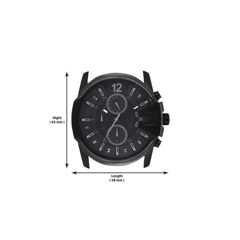DIESEL MASTER CHIEF MEN BLACK ANALOG WATCH DZ4180