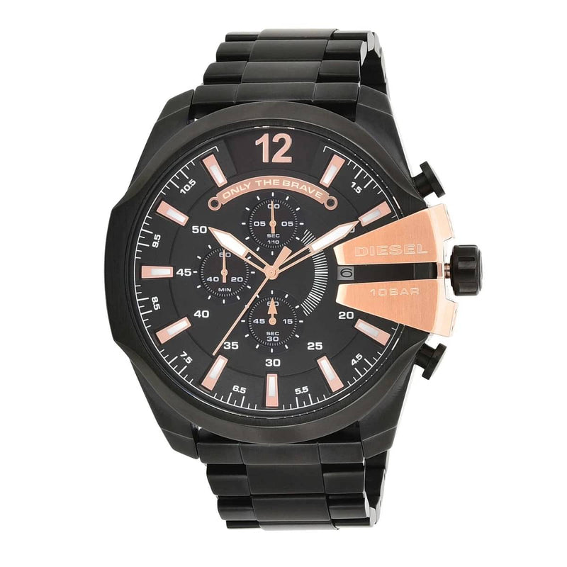 DIESEL MEGA CHIEF MEN BLACK ANALOG WATCH DZ4309