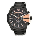 DIESEL MEGA CHIEF MEN BLACK ANALOG WATCH DZ4309