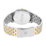 TITAN Silver White Dial Metal Strap Watch NT1824BM02