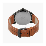 TITAN Blue Dial Brown Leather Strap Watch NN1756NL01