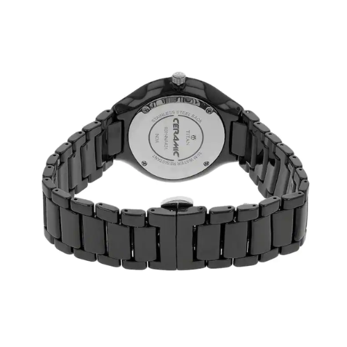 Black Dial Black Ceramic Strap Watch NQ90014KC01 Krishna Watch