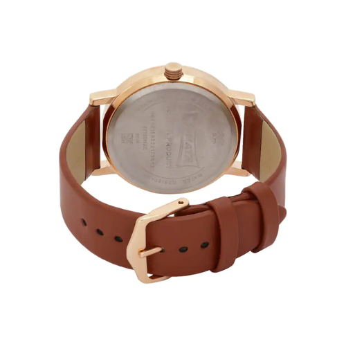 Utsav Brown Dial Leather Strap Watch NR77108WL02
