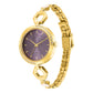 Sonata Utsav Purple Dial Yellow Bi Metal Strap Watch NR8184YM03