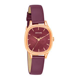 Sonata Linnea Maroon Dial Maroon Leather Strap Watch - 8173WL01 - KRISHNA WATCH COMPANY