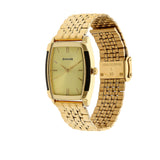 Sonata Champagne Dial Golden Stainless Steel Strap Watch 7080YM02 - KRISHNA WATCH COMPANY