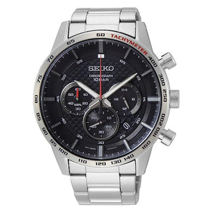 Seiko Neo Sports Chronograph Quartz Black Dial Watch SSB355P1 - KRISHNA WATCH COMPANY