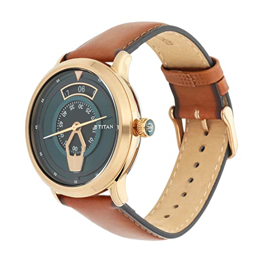 Titan Mag-Com from Maritime - Sea Green Dial Analog Watch NP1828QL01 - KRISHNA WATCH COMPANY