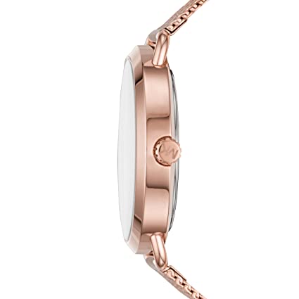 Michael Kors Portia Analogue Watch (Gold Dial Rose Gold Colored Strap)" MK3845 - KRISHNA WATCH COMPANY