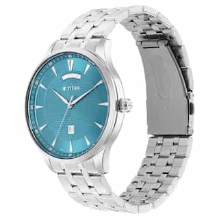 Titan Opulent III Blue Dial Analog Watch for Men 90127SM01