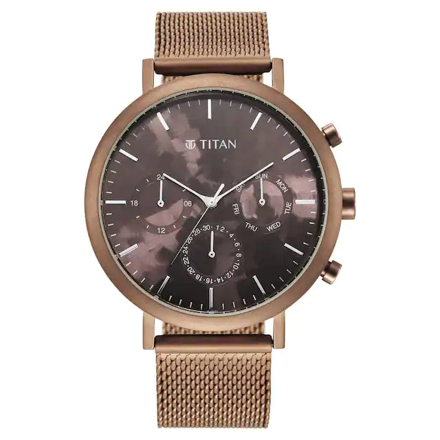 Titan Purple: Valentines Day Collection Brown Dial Watch - 90144QM02