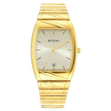 TITAN Karishma Champagne Dial Brass Strap Watch 9315YM05