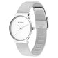Titan Slimline Silver Dial Mesh Strap Watch 95141SM01