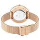 TITAN Glitz Rose Gold Dial Stainless Steel Strap Watch for Women 95210WM01