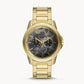 Armani Exchange Moonphase Multifunction Gold-Tone Stainless Steel Watch AX1737