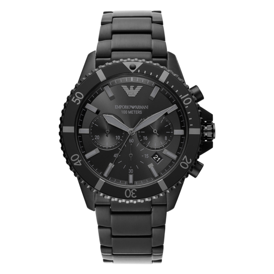 Chronograph Black Stainless Steel Watch AR11363