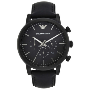 Emporio Armani Men's Chronograph Leather Watch - AR1970 - KRISHNA WATCH COMPANY
