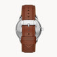 FOSSIL 48mm Flynn Automatic Brown Leather Watch BQ2386