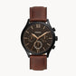 Fenmore Midsize Multifunction Brown Leather Watch BQ2453