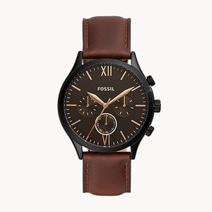 Fenmore Midsize Multifunction Brown Leather Watch BQ2453 - KRISHNA WATCH COMPANY