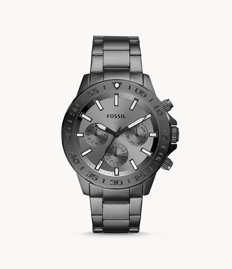 FOSSIL Bannon Multifunction Smoke Stainless Steel Watch - BQ2491