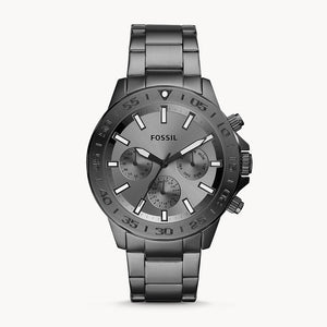 FOSSIL Bannon Multifunction Smoke Stainless Steel Watch - BQ2491 - KRISHNA WATCH COMPANY