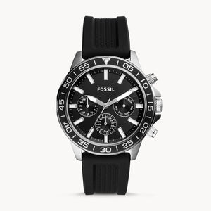Fossil Bannon Multifunction Black Silicone Watch - BQ2494 - KRISHNA WATCH COMPANY