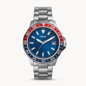 FOSSIL Bannon Three-Hand Date Stainless Steel Watch BQ2505 - KRISHNA WATCH COMPANY