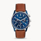 FOSSIL Sullivan Multifunction Brown Leather Watch BQ2512
