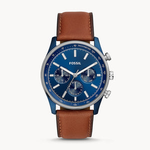 FOSSIL Sullivan Multifunction Brown Leather Watch BQ2512 - KRISHNA WATCH COMPANY