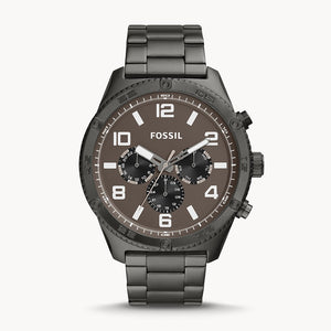 Brox Multifunction Smoke Stainless Steel Watch BQ2533 - KRISHNA WATCH COMPANY