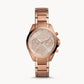 FOSSIL Modern Courier Midsize Chronograph Rose-Gold-Tone Stainless Steel Watch BQ3036