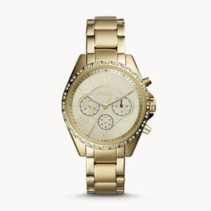 FOSSIL Modern Courier Chronograph Gold-Tone Stainless Steel Watch BQ3378 - KRISHNA WATCH COMPANY