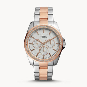 FOSSIL Janice Multifunction Two-Tone Stainless Steel Watch BQ3420 - KRISHNA WATCH COMPANY
