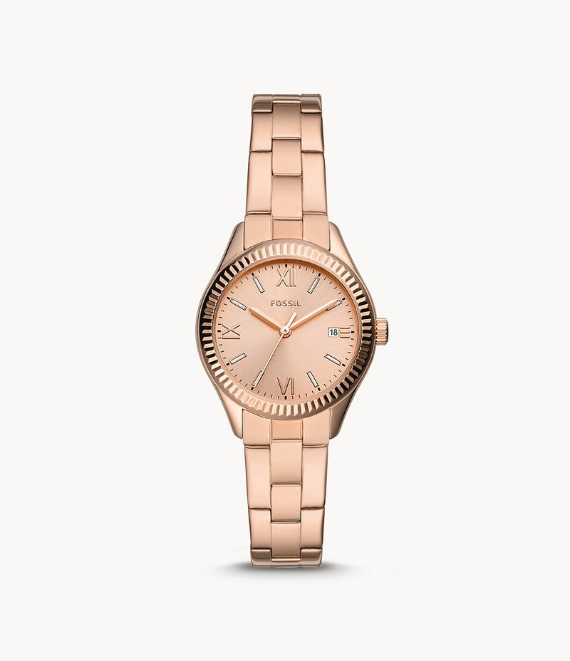 Rye Three-Hand Date Rose Gold-Tone Stainless Steel Watch BQ3639 - KRISHNA WATCH COMPANY