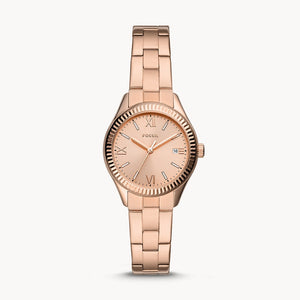 Rye Three-Hand Date Rose Gold-Tone Stainless Steel Watch BQ3639 - KRISHNA WATCH COMPANY