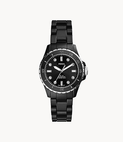 FB-01 Three-Hand Black Ceramic Watch CE1108
