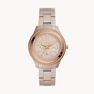 FOSSIL Stella Multifunction Caramel Ceramic Watch CE1112 - KRISHNA WATCH COMPANY