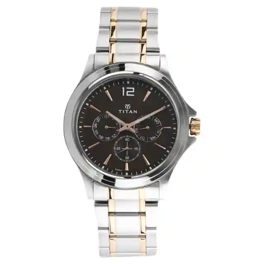 Titan Workwear Watch with Brown Dial & Stainless Steel Strap NP1698KM01 (DG831)