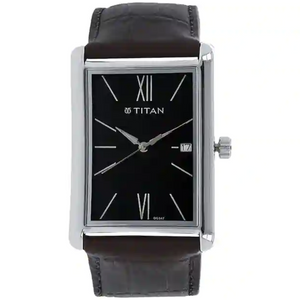 Titan Workwear Watch with Black Dial & Leather Strap NP1731SL01 - KRISHNA WATCH COMPANY
