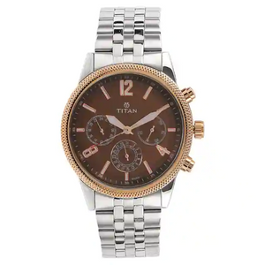 Titan Workwear Watch with Blue Dial & Stainless Steel Strap NP1734KM03 (DG809) - KRISHNA WATCH COMPANY