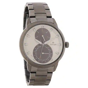 Titan Grey Dial Grey Stainless Steel Strap Watch NP1756QM01 (DG770) - KRISHNA WATCH COMPANY