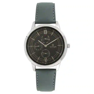 Titan On Trend Black Dial Leather Strap Watch NP1769SL05 - KRISHNA WATCH COMPANY