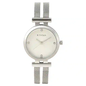 Titan Silver Dial Silver Stainless Steel Strap Watch NP9942SM01 - KRISHNA WATCH COMPANY