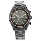 Titan Anthracite Dial Stainless Steel Strap Watch 1733NM01