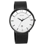 Titan Workwear Watch with White Dial & Stainless Steel Strap NQ1849NM01