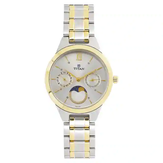 Titan Workwear Watch with Analog Moon Phase Function 2590BM01