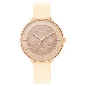 Titan Workwear Rose Gold Dial Red Leather Strap Watch 2651WL03 - KRISHNA WATCH COMPANY