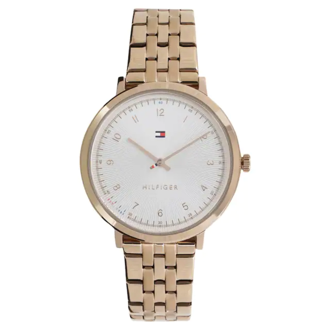 Silver Dial Rose Gold Stainless Steel Strap Watch TOMMY HILFIGER 1781760